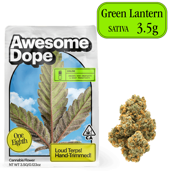Awesome Dope Flower 3.5g Sativa Green Lantern