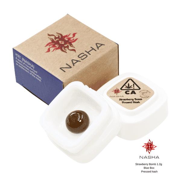 Nasha Blue Pressed 1.2g Sativa Hybrid Strawberry Bomb