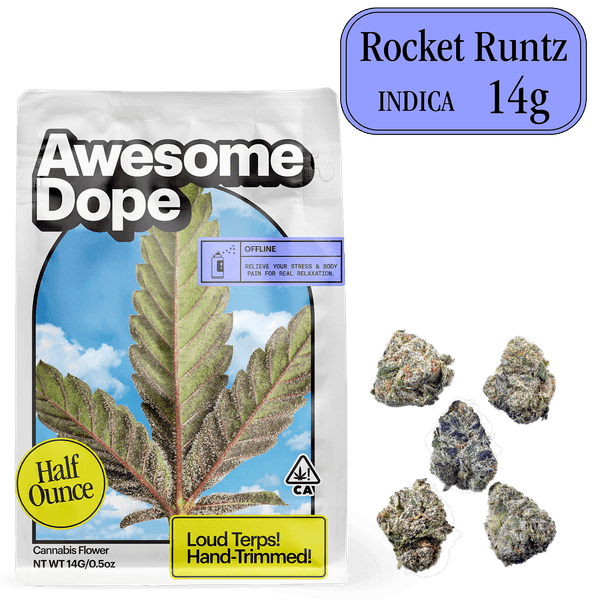 Awesome Dope Smalls Flower 14g Indica Rocket Runtz