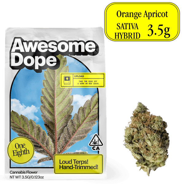 Awesome Dope Flower 3.5g Sativa Hybrid Orange Apricot