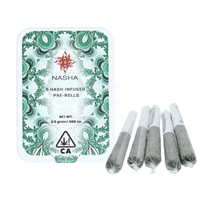 Nasha 5pk Hash Infused Preroll Sativa Guava Gift x Strawberry Bomb