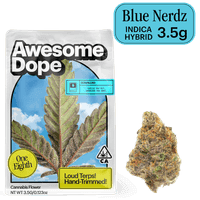 Awesome Dope Flower 3.5g Indica Hybrid Blue Nerdz